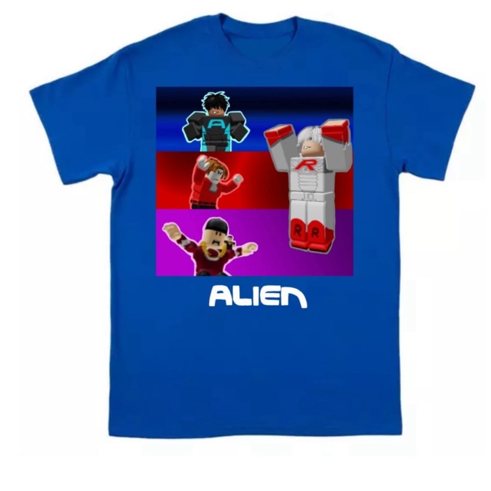 Roblox Men’s Graphic Blue Shirt